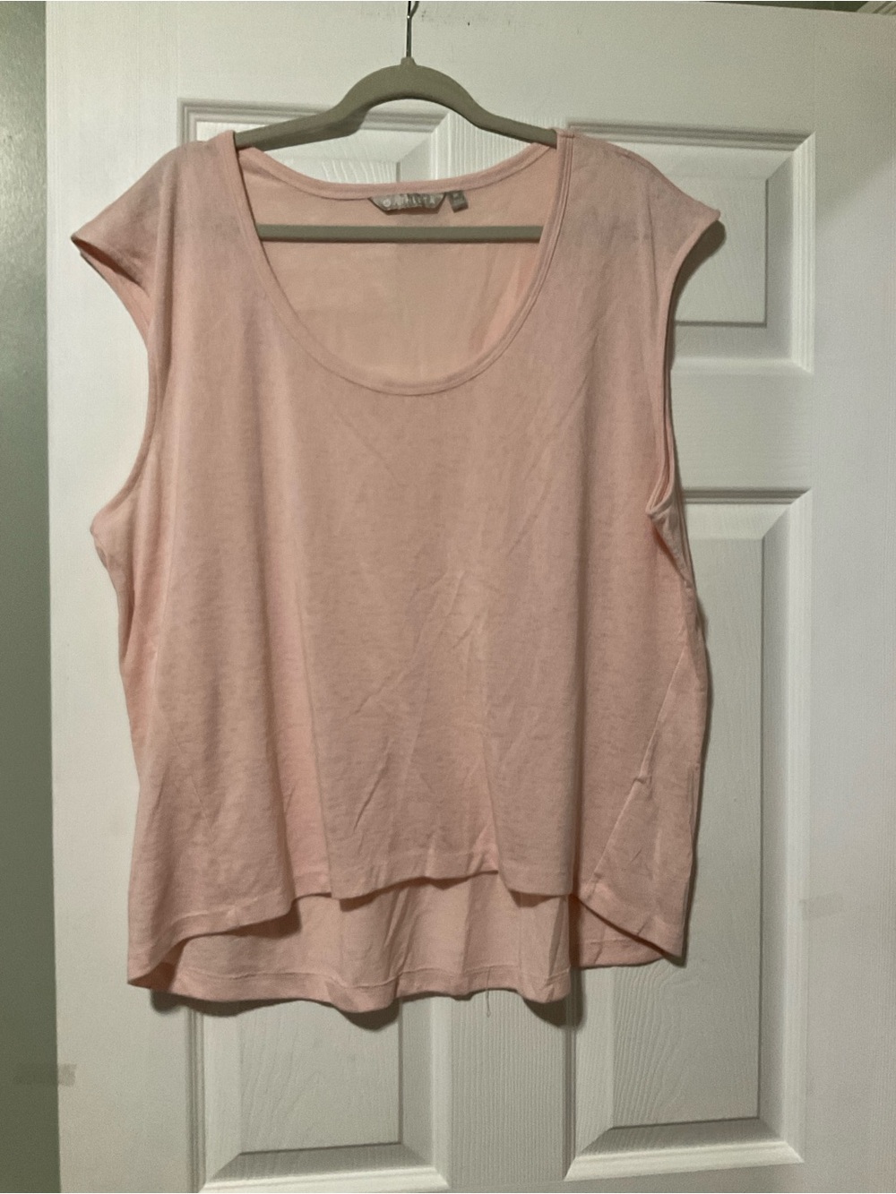 Athleta Light Pink Scoop Neck Layered Tank